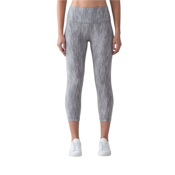 Lululemon Wunder Under Crop Hi-Rise 21" Grey - Picture 1 of 9
